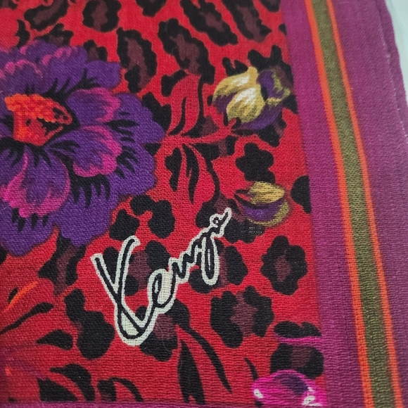 Kenzo wool scarf Vintage 💯 Authentic - Picture 8 of 9